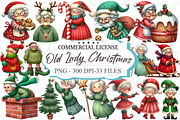 Funny Old Lady Christmas Sublimation, an Illustration by designcity5 (Thumbnail 1 of 5)