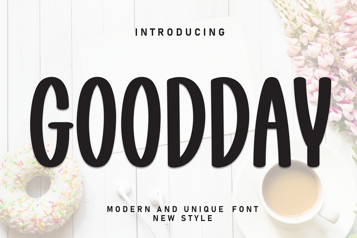 Goodday | Script Font, a Script Font by Scratchones (Photo 1 of 8)