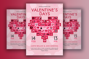 Valentine Days Poster, a Poster Template by barsrsind