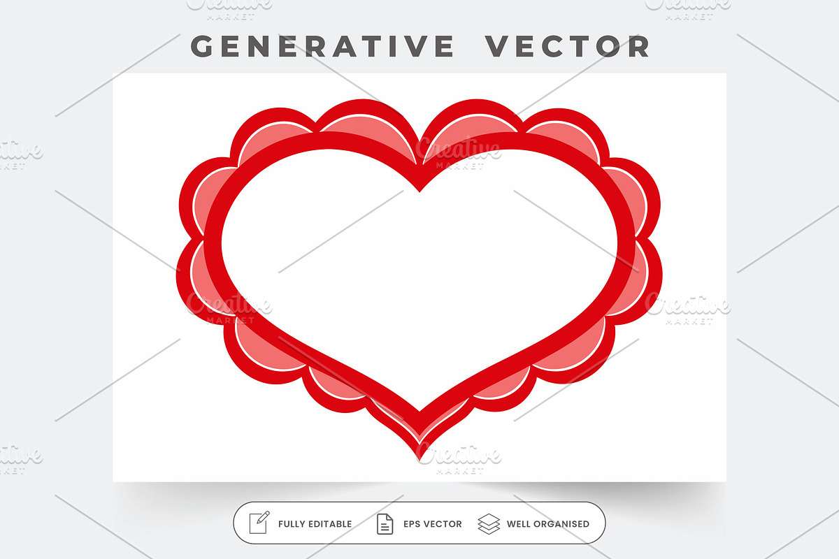 A vibrant red heart frame ready for, a Graphic by Iftikhar Alam