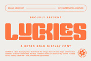 Luckies - Retro Display Font, a Font by Flawless And Co (Thumbnail 1 of 10)
