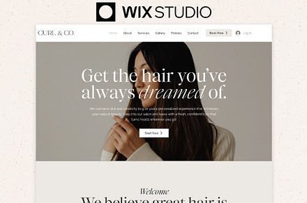 Wix Studio Hair Salon template
