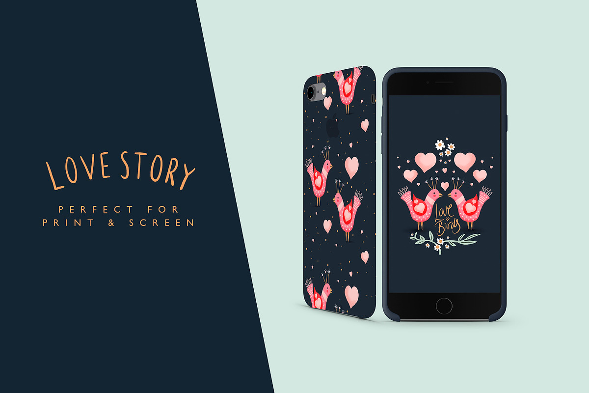 Love Story Gouache Illustration Pack, an Illustration by Laura Ingham (Photo 6 of 14)