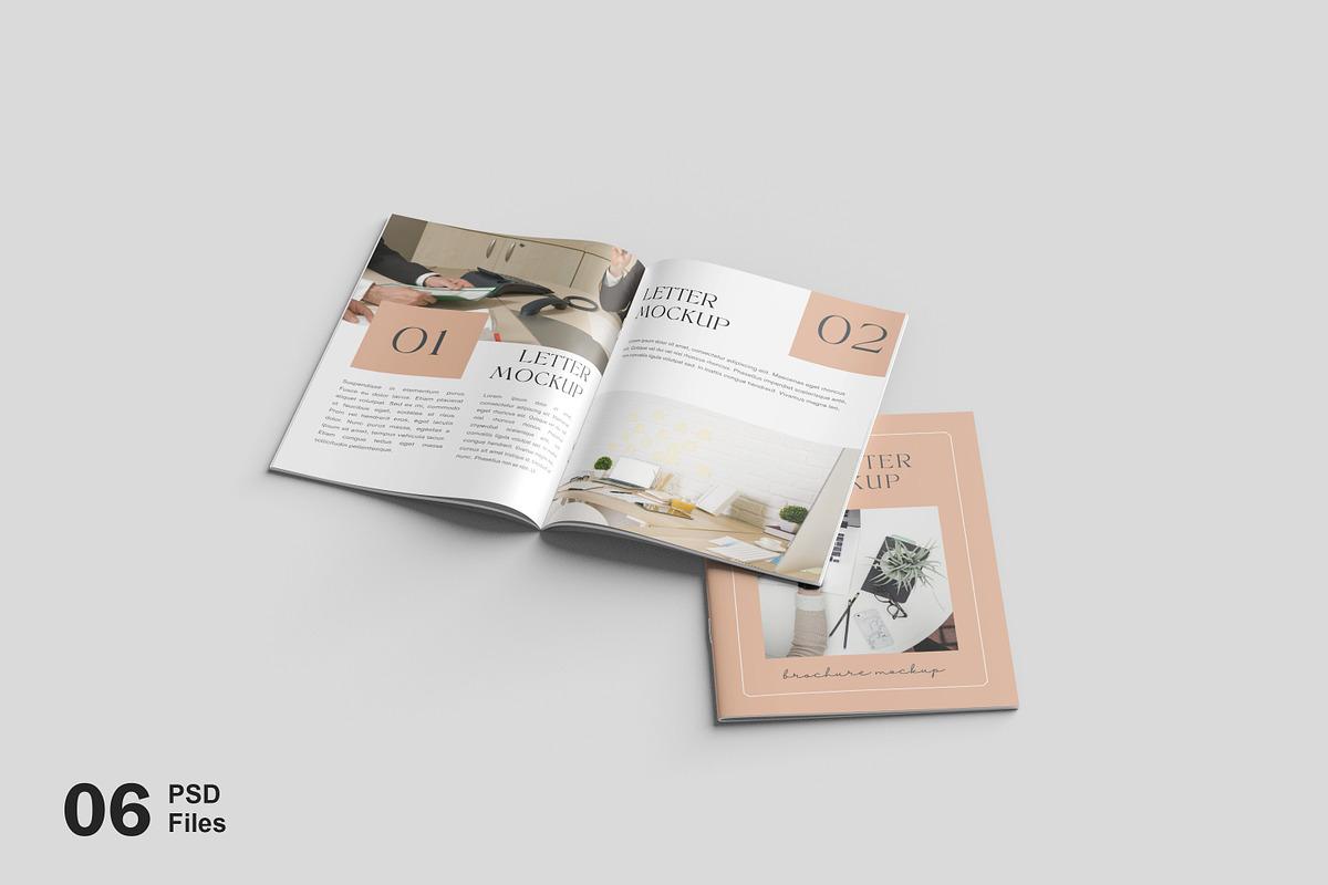 US Letter Brochure Mockup, a Brochure Template by seramoe (Photo 1 of 6)