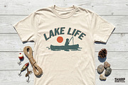 Lake Life Fishing Kayak Sunset, an Object Graphic by SharpMarketplace (Thumbnail 3 of 6)