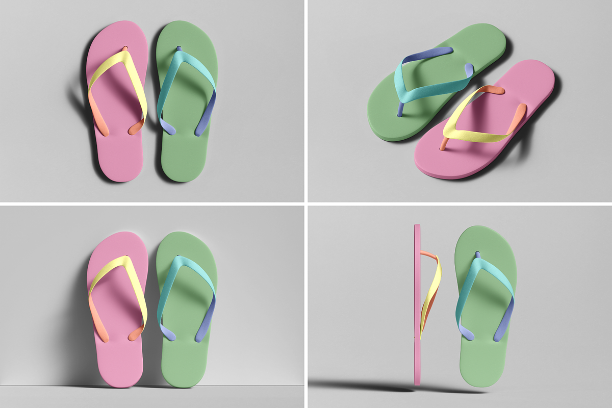 Flip Flops Mock-up, a Household Mockup by BLISS DESIGN (Photo 2 of 4)