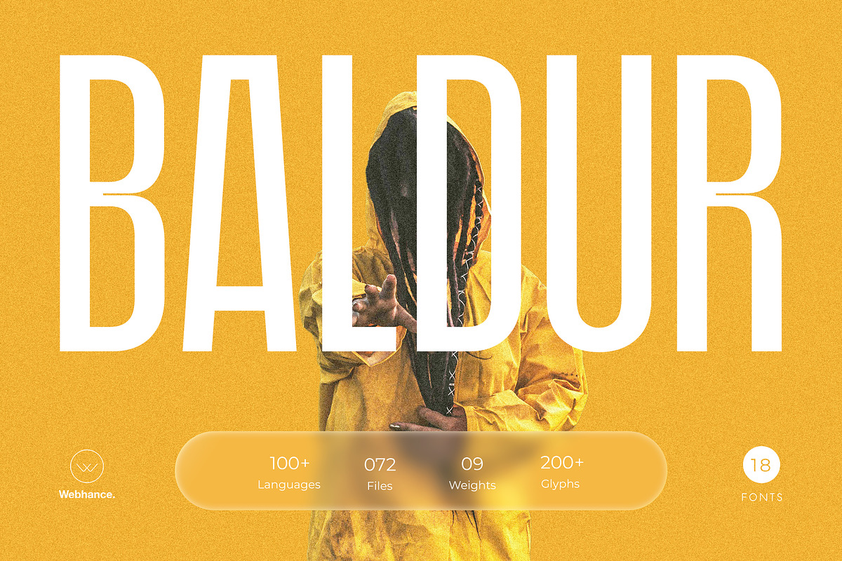 Baldur – Modern Display Font Family, a Sans Serif Font by Webhance Studio (Photo 1 of 9)