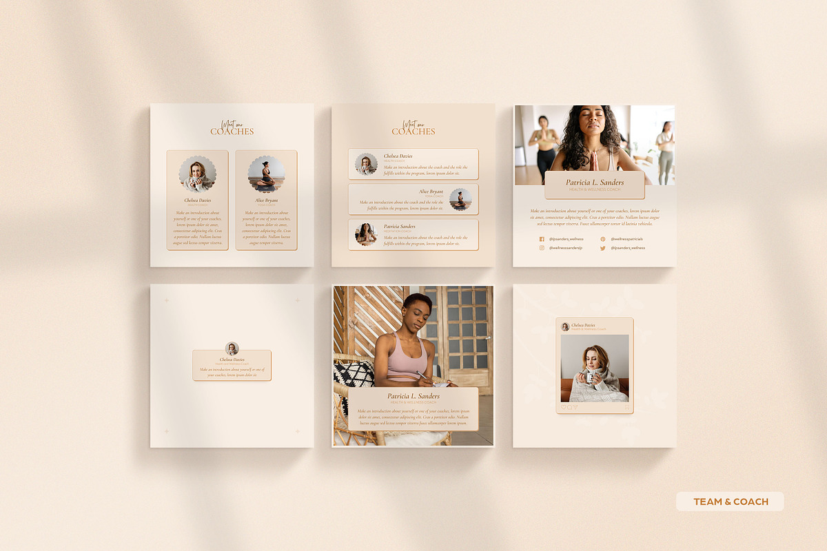 Wellness Social Media Kit CANVA, a Social Media Template by Wildnun Studio