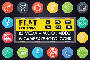 Media - Audio, Video & Photo Icons