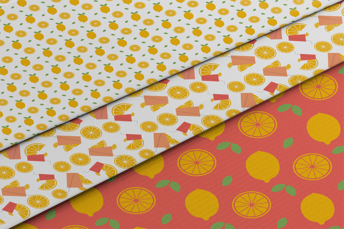 Digital Paper Pack Sweet Lemons, a Pattern Graphic by Akwadesign (Photo 6 of 7)