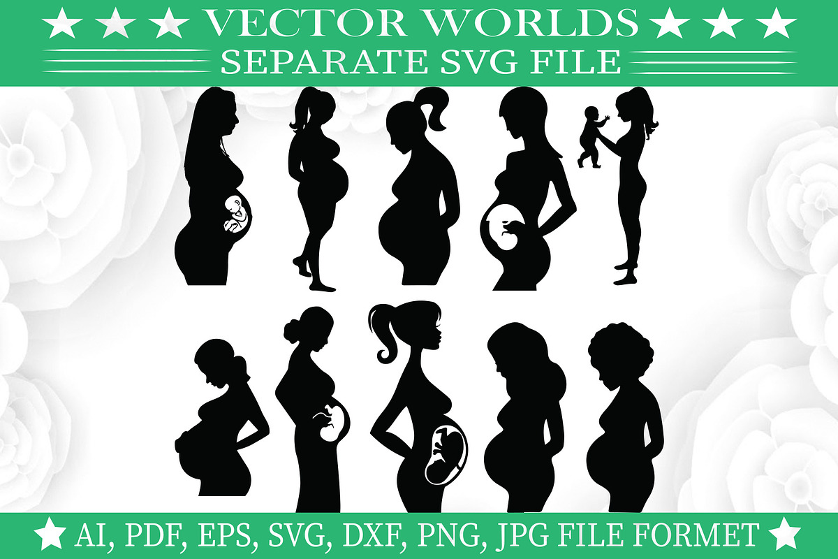 Pregnant Woman With Baby Svg, an Object Graphic by VectorWorlds (Photo 2 of 3)