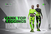 Women's Activewear Mockup Set, a Shirt Mockup by OllStore (Thumbnail 1 of 17)