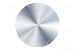 Silver metal disc isolated