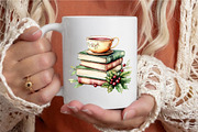 Cozy Christmas Reading Clipart, a Seasonal Illustration by designcity5 (Thumbnail 5 of 5)