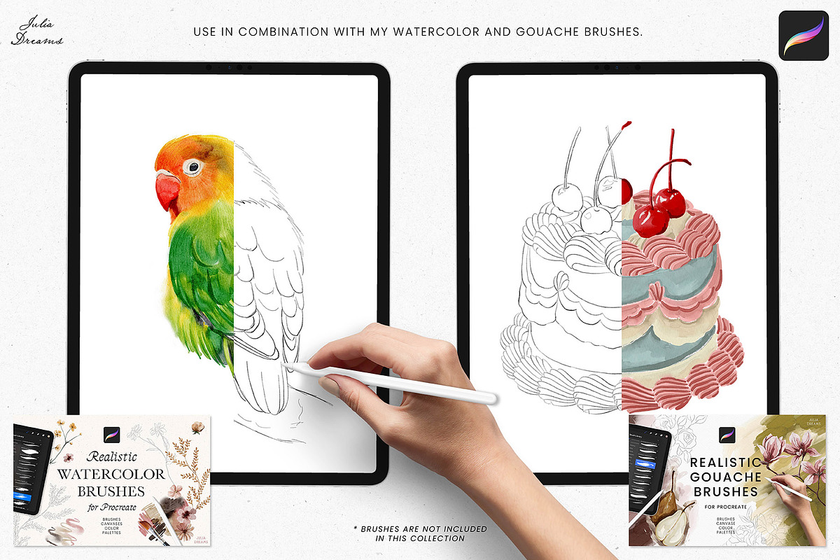Digital Sketches & Color Palettes, a Palette Add-On by Julia Dreams (Photo 7 of 7)