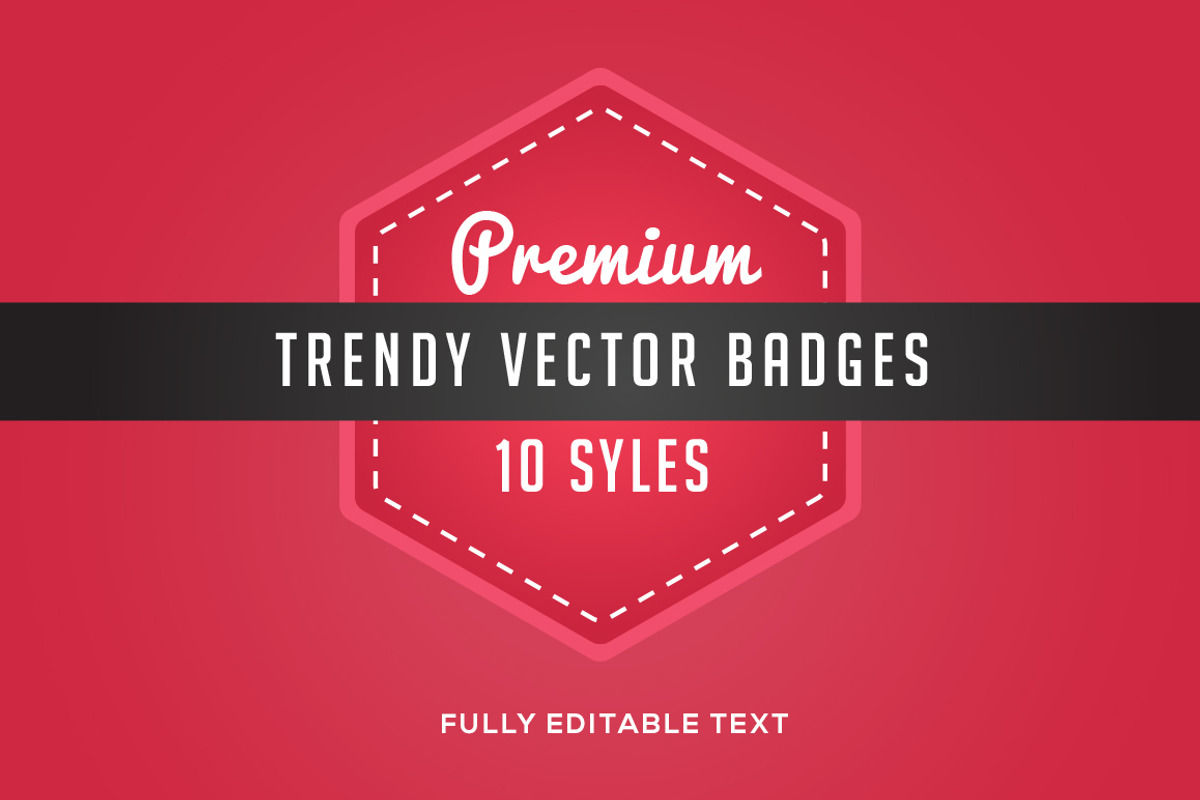 10 trendy vector badges, a Templates & Theme by Woo Graphics (Photo 1 of 5)