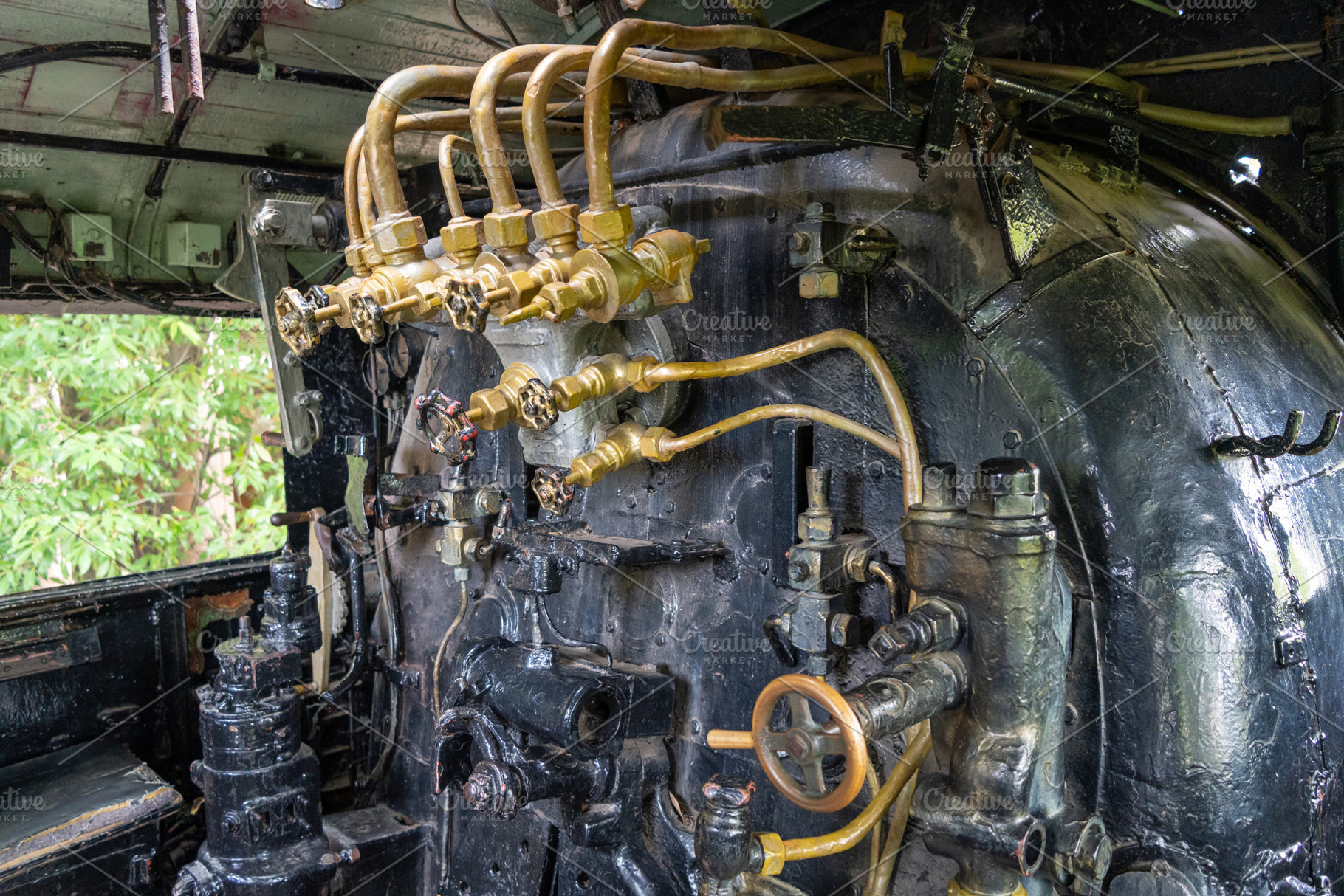 Old steam locomotive C59161 preserved in Hiroshima park, Japan, a Transportation Photo by GoodGoods