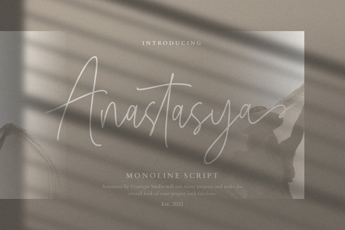 Anastasya Monoline Script, a Script Font by Creatype Studio (Photo 1 of 9)