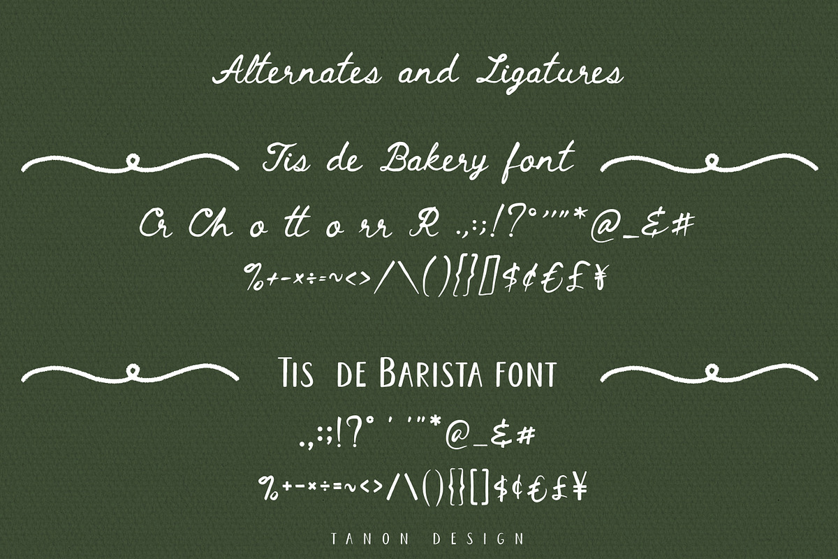 Tis de Bakery Whimsical duo fonts, a Handwritten Font by Tanondesign (Photo 5 of 6)