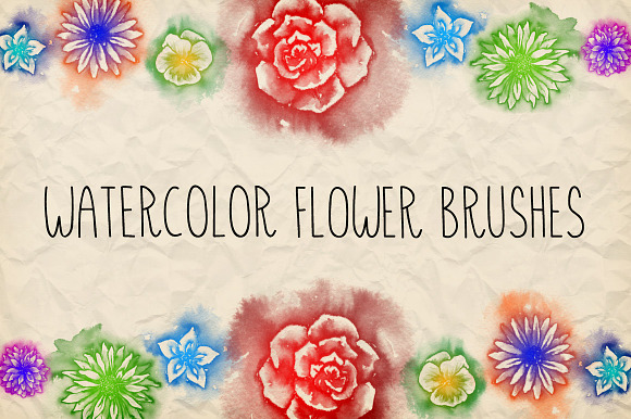 Watercolor Flowers Brush Pack 1 preview 7