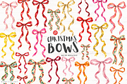 Christmas Bows PNG, a Seasonal Illustration by Markicha Art (Thumbnail 1 of 5)