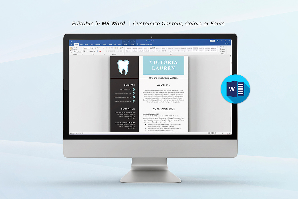 Dental Resume, a Resume Template by DesignDevisers (Photo 8 of 10)