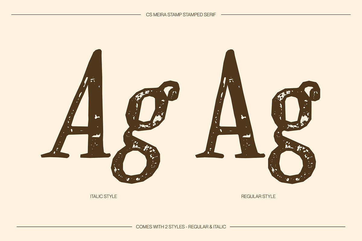 CS Meira Stamp, a Serif Font by Craft Supply Co. (Photo 3 of 8)