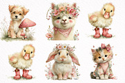 Summer Watercolor Clipart PNG, an Illustration by DreamArtGraphic (Thumbnail 2 of 8)