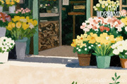 Dreamy Watercolor Flower Shop, a Decorative Illustration by yahu88studio (Thumbnail 2 of 3)