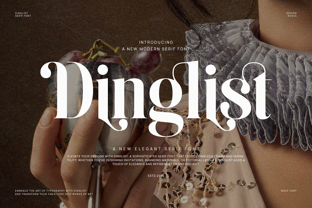 Dinglist - Elegant Serif Font, a Serif Font by TypeLogue (Photo 1 of 5)