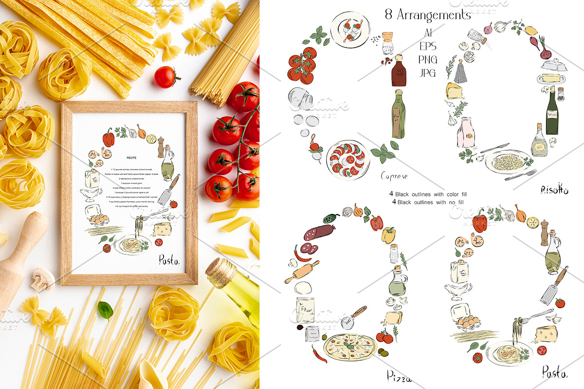 Italian Cuisine Vector Collection, a Graphic by MayaNavits (Photo 14 of 16)