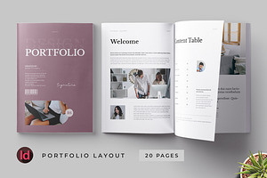 Design Portfolio Template | Indesign, a Brochure Template by HiveArts