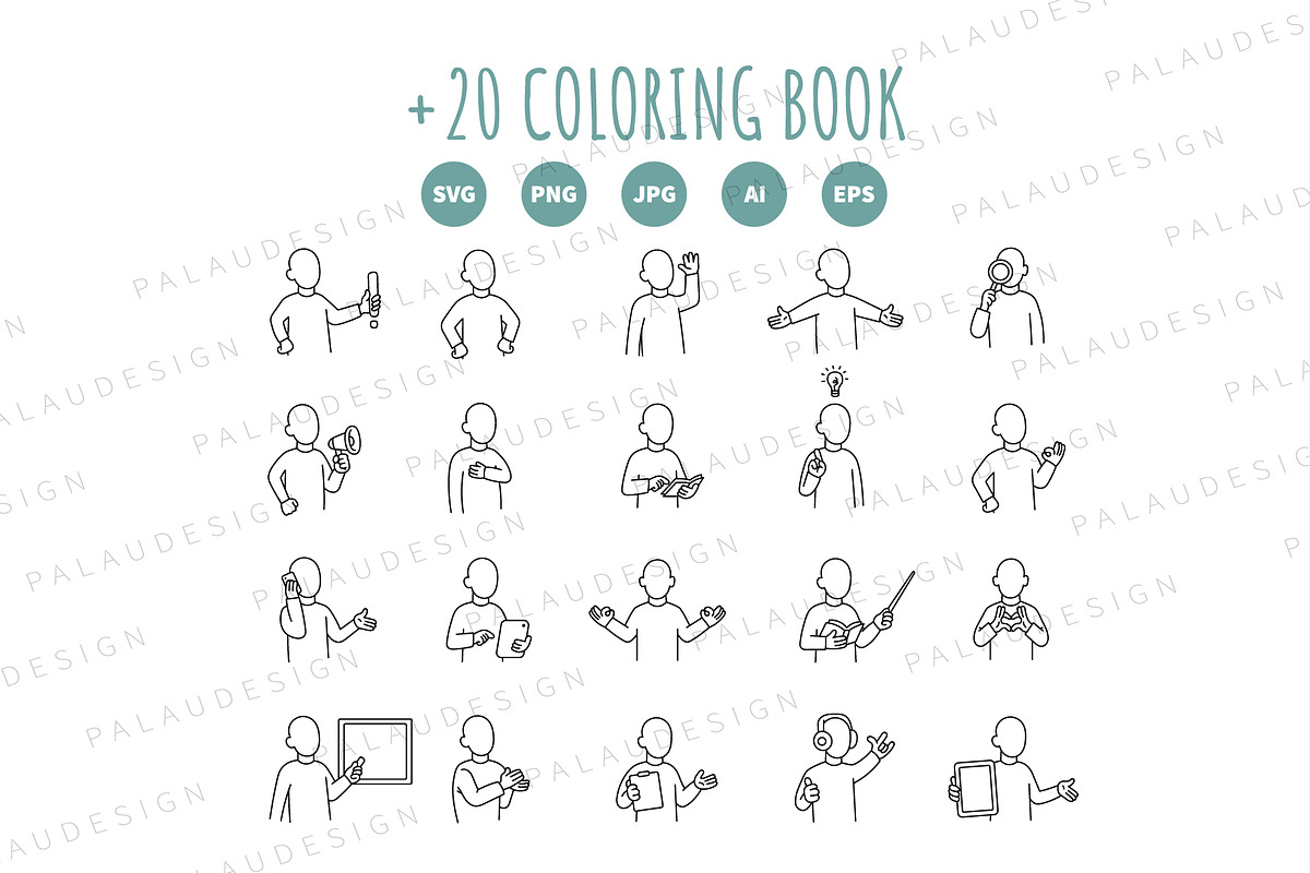 Guide Character Poses, an Education Illustration by Palau (Photo 8 of 9)