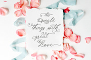 Schönheit font & watercolors., a Script Font by Red Ink (Thumbnail 3 of 10)