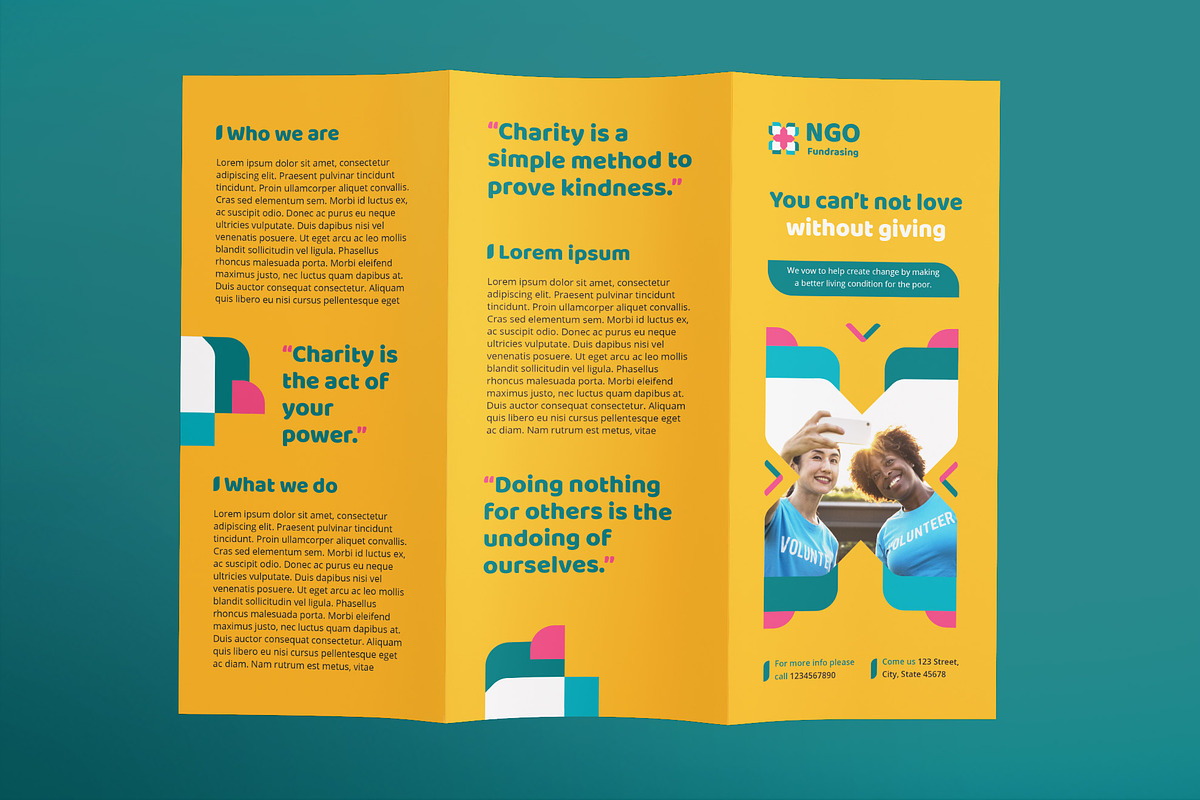 NGO Brochure Trifold, a Brochure Template by TemplatesNow! (Photo 2 of 3)