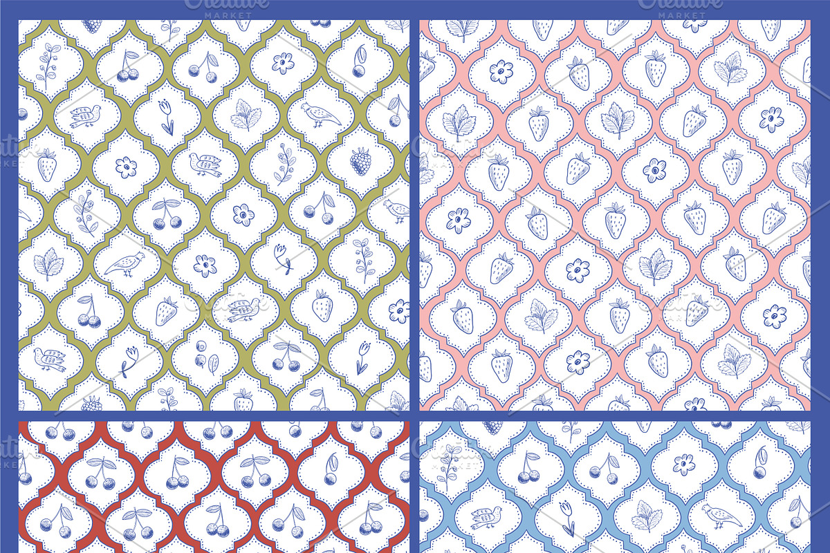 Flowers Birds Berries, a Pattern Graphic by GooseFrol (Photo 10 of 18)