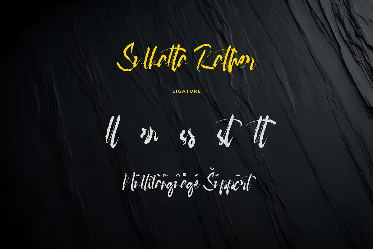Sulkatta Rather - Rough Script Font, a Script Font by Sronstudio (Photo 13 of 13)
