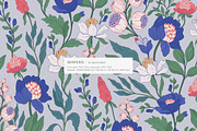Modern Botanical Pattern and Plants, a Pattern Graphic by likorbut (Thumbnail 5 of 15)