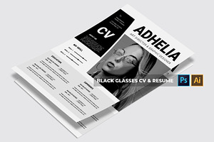 Black Glasses CV & Resume