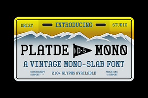 Platde - Vintage Mono Slab Font, a Sans Serif Font by Drizy
