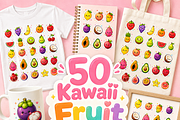 Kawaii Fruit PNG clipart, a Decorative Illustration by HeavensStar (Thumbnail 1 of 8)