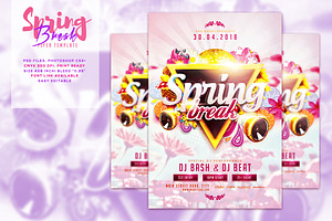 Spring V2 Break Flyer Template