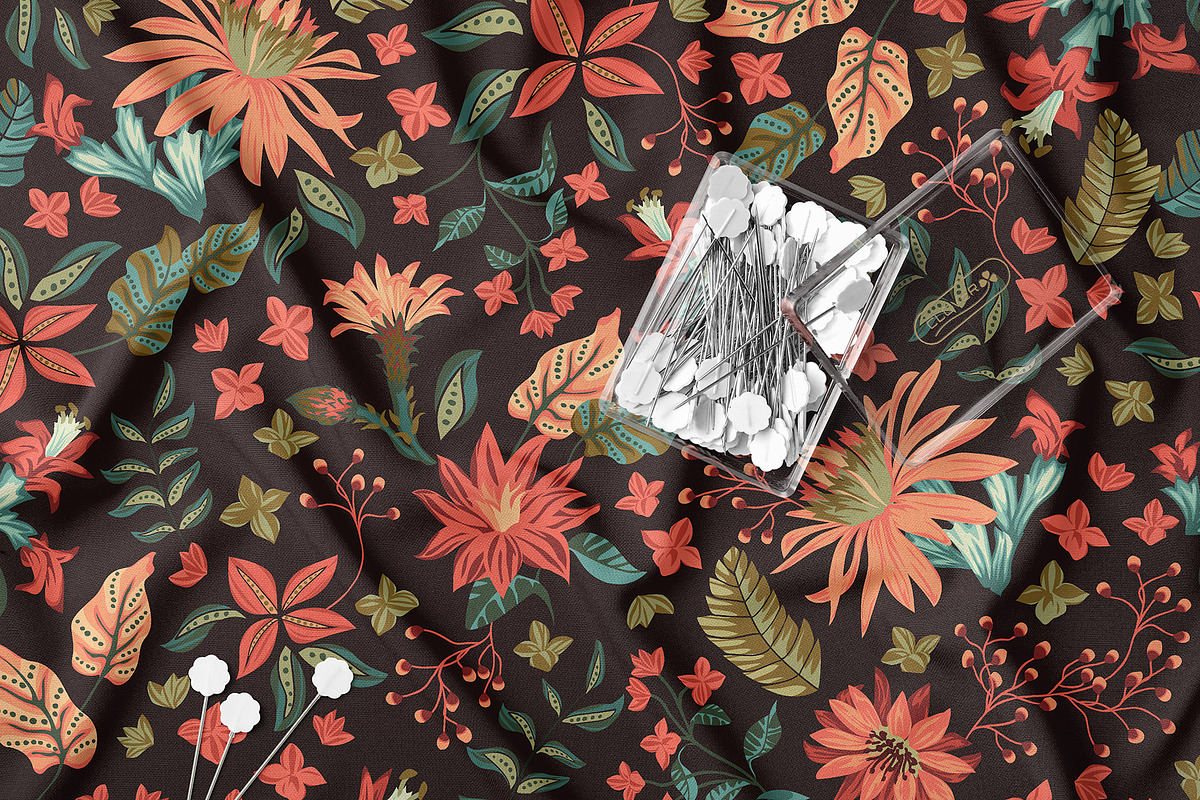 Tropical Floral Seamless Pattern, a Pattern Graphic by StudioGlouna (Photo 3 of 6)