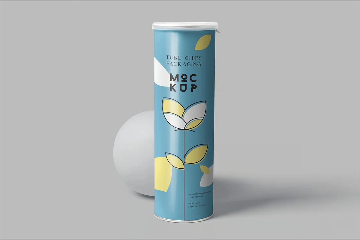 Chips Packaging Tube Mockups, a Packaging Mockup by megostudi0 (Photo 6 of 7)