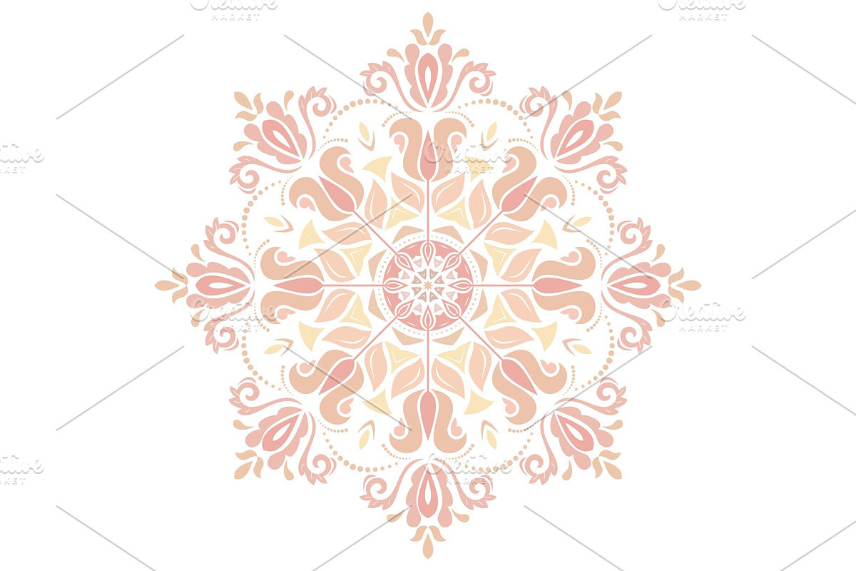 Damask Vector Orient Pattern, a Decorative Illustration by FineArtStudio (Photo 1 of 3)