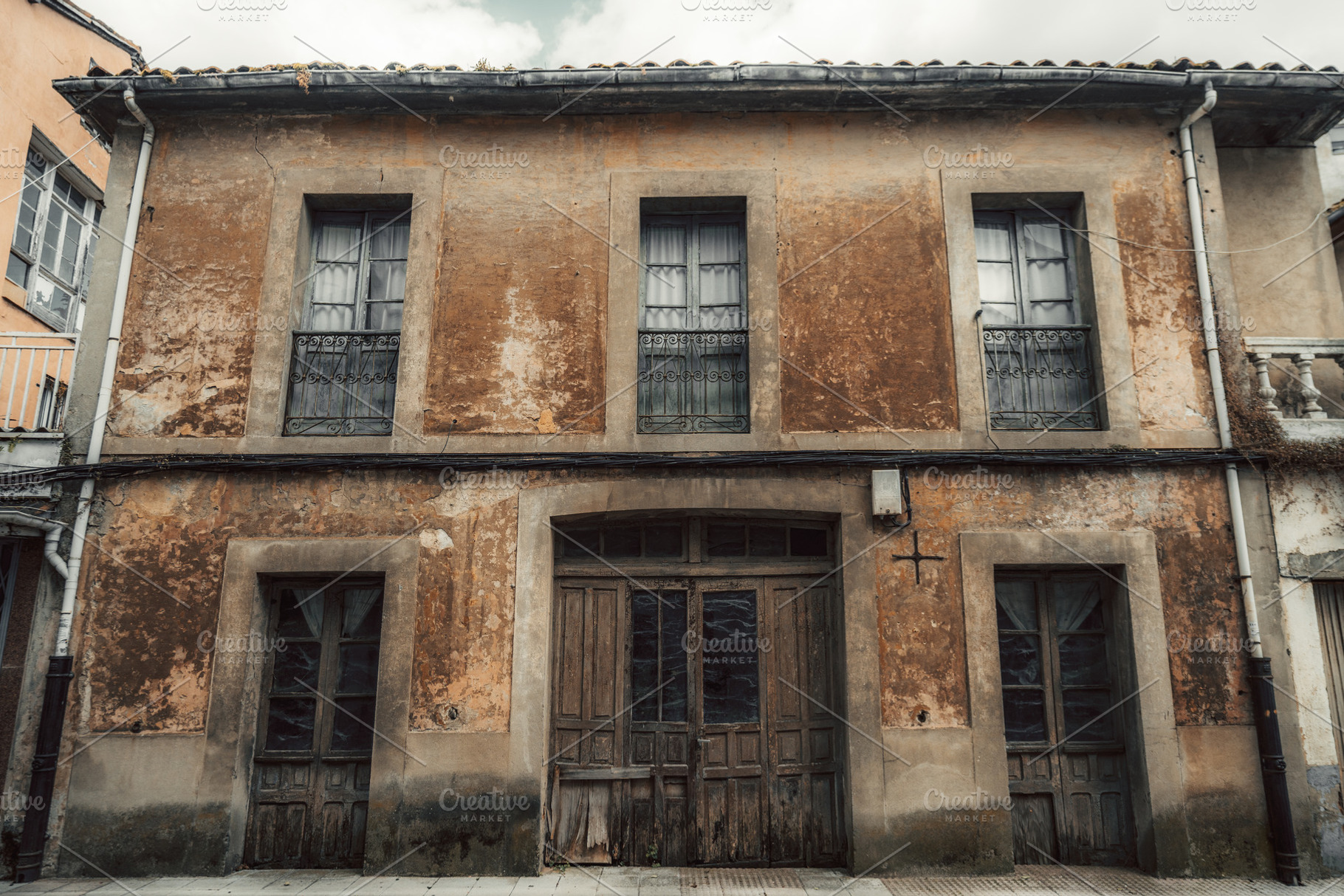 Weathered Old Building Facade, an Architecture Photo by SkyNext