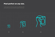 New Normal | 16 Thin Line Icons Set, an Outline Icon by Alex Blogoodf (Thumbnail 4 of 15)