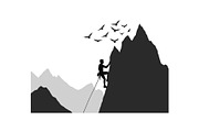 Rock Climbing Silhouette Bundle, an Object Graphic by Designs_River (Thumbnail 4 of 16)