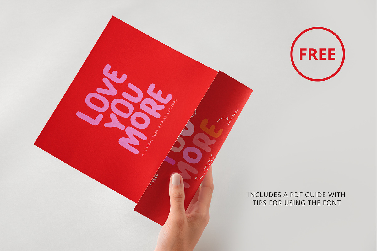 Playful Font - Love You More, a Handwritten Font by pixelcolours (Photo 7 of 15)