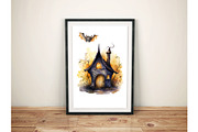 Watercolor halloween party witch png, an Object Graphic by KomtsyanTatyanaArt (Thumbnail 4 of 4)